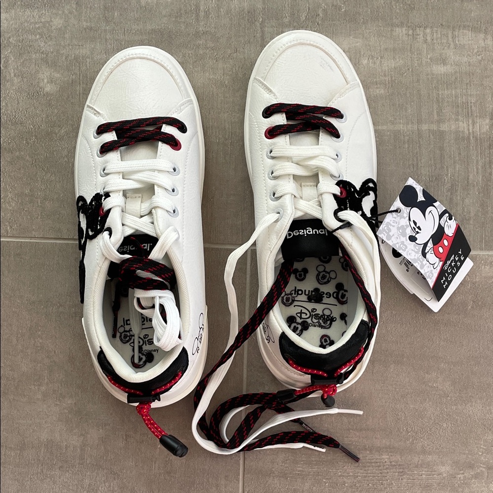 Desigual NWT Fancy Mickey Mouse Platform Sneakers
